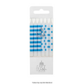 DOTS & STRIPES CANDLES | BLUE | 12 CANDLES