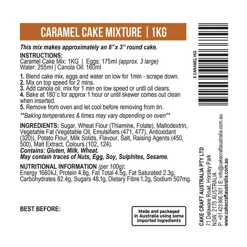 CARAMEL CAKE MIX | 1KG