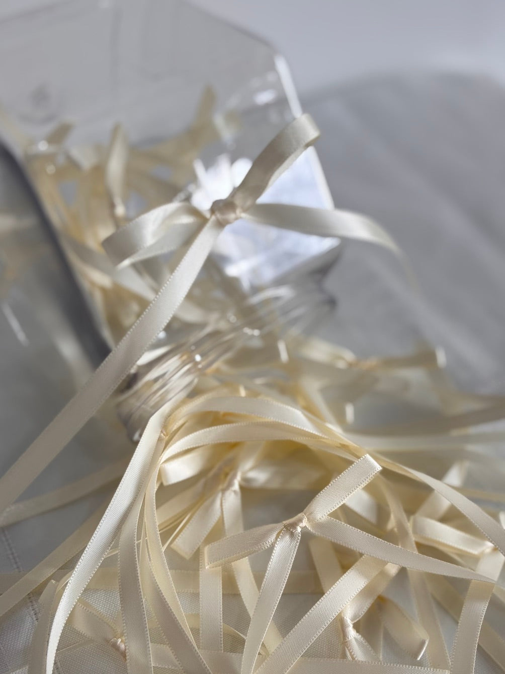 Cream vintage long ribbons