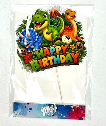 Dinosaur 'Happy Birthday' Cake Topper