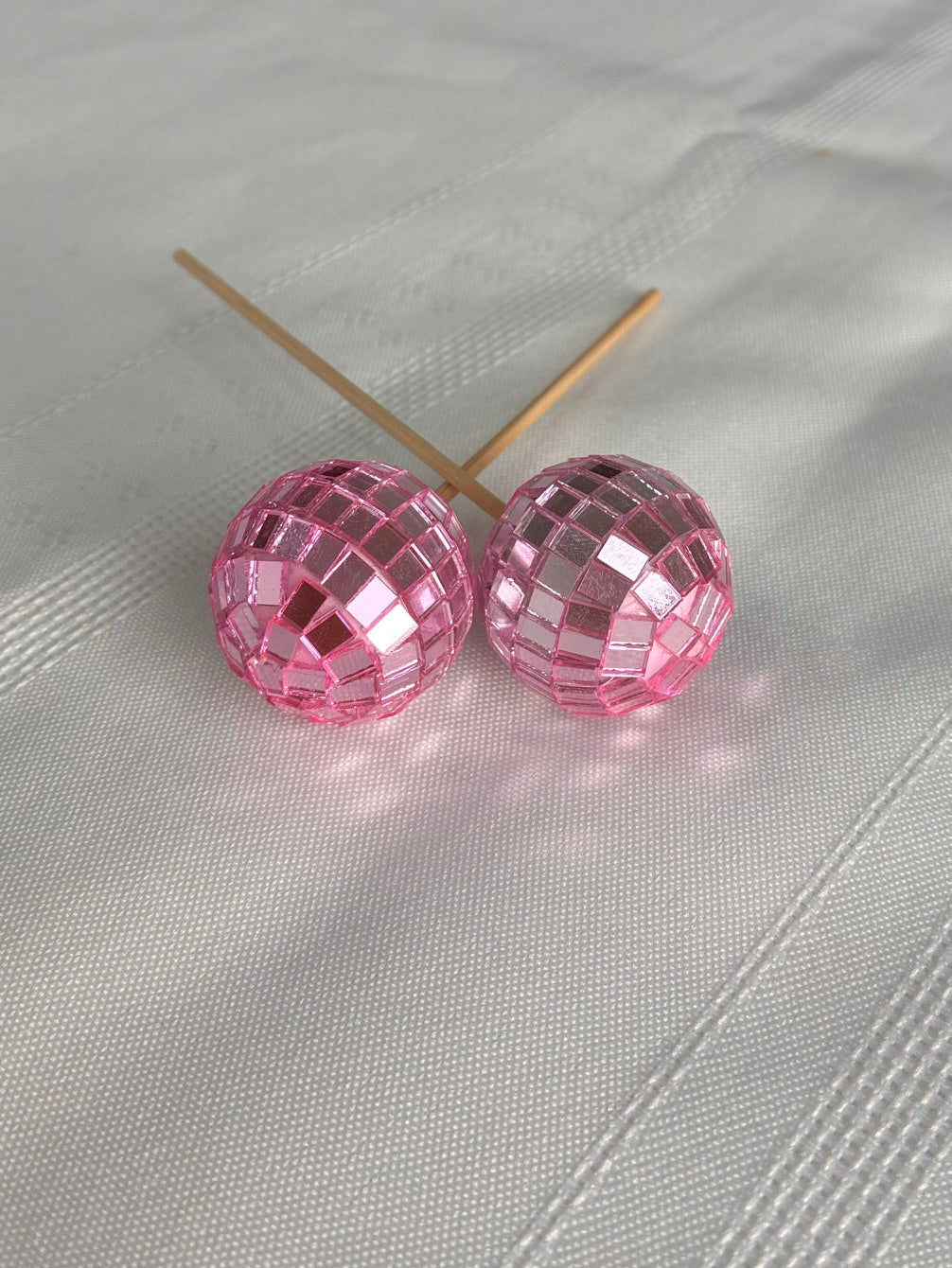 Pink Disco Deco Balls Each