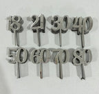 Silver Number Acrylic Cupcake Topper