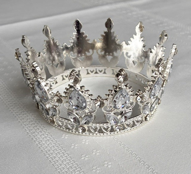Small Crown Silver Cake Topper