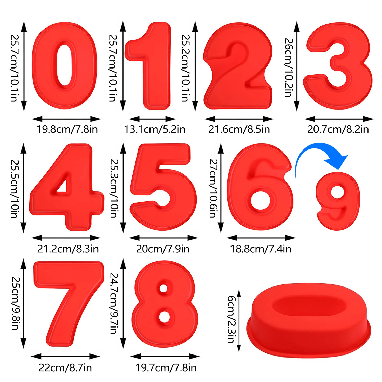 ‘1’ Number Silicone Cake Mould