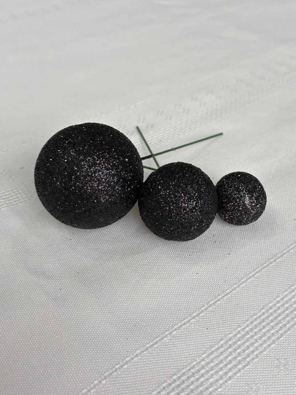 Black Glitter Deco Balls