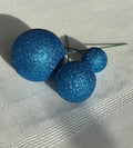 Blue Glitter Deco Balls 3 Pack