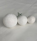 White Glitter Deco Balls 3 Pack
