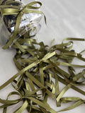 Green vintage long ribbons
