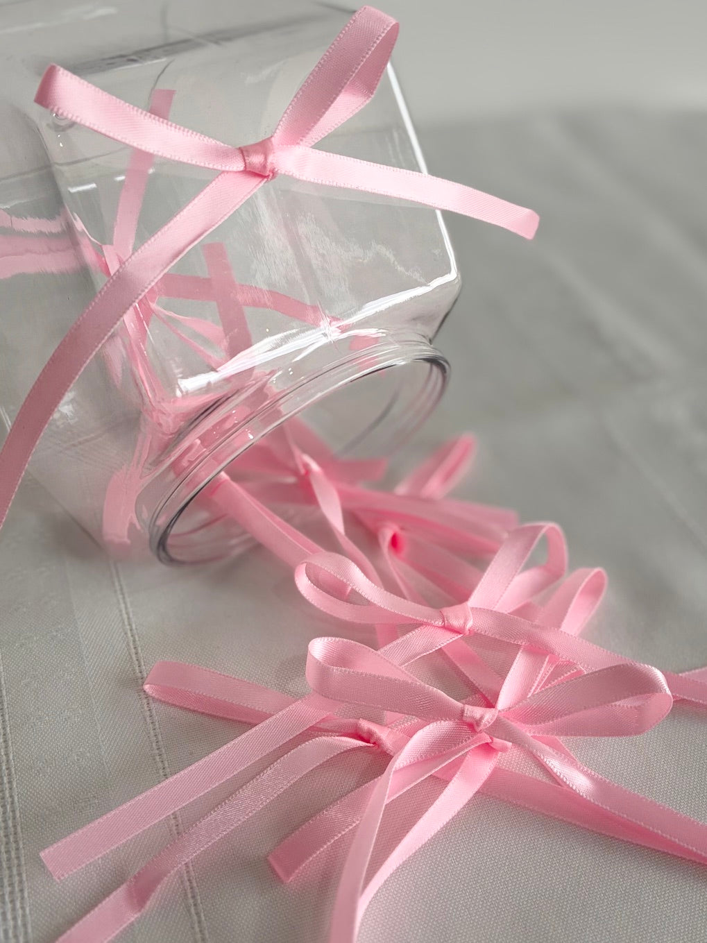 Pink vintage long ribbons