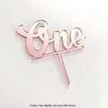NUMBER ONE | ROSE GOLD MIRROR | ACRYLIC CAKE TOPPER
