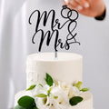 Mr & Mrs Black Cake Topper Small