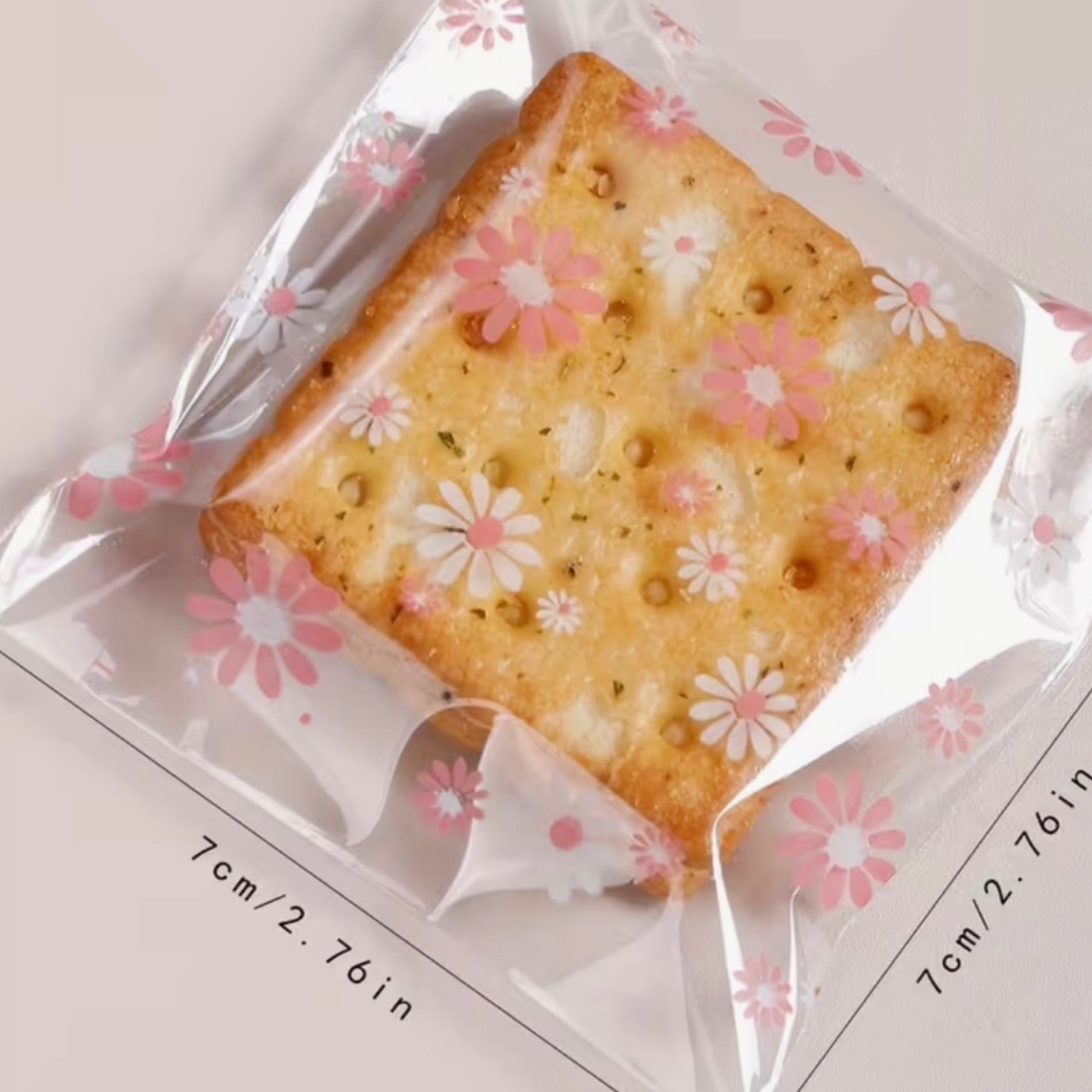 Flower Pattern Cookie Bag Sealable