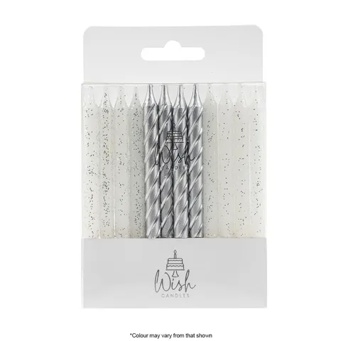 SPIRAL MIX | SILVER | 24 CANDLES
