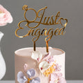 Just engaged cake toppper