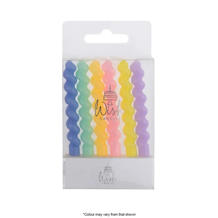 PASTEL TWISTER CANDLES | 6 CANDLES