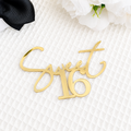 Sweet 16 cake charm
