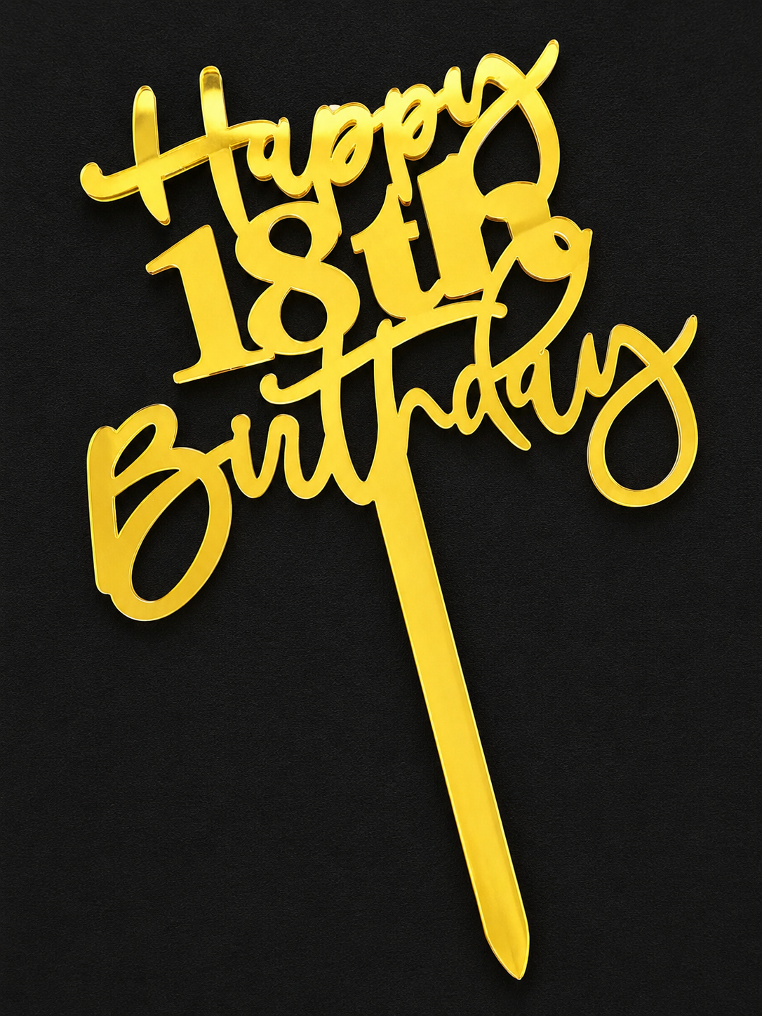 Happy 18th Birthday Acrylic Cake Topper Small