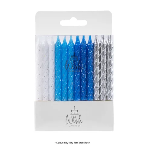 SPIRAL MIX | BLUE | 24 CANDLES
