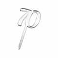 CAKE CRAFT | #70 | 3.5CM | SILVER MIRROR | ACRYLIC CUPCAKE TOPPER | 12 PACK
