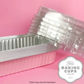 FOIL BAKING CUP WITH LID | RECTANGLE | LIGHT PINK | 10  PACK