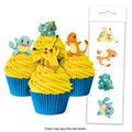 POKEMON | EDIBLE WAFER CUPCAKE TOPPERS | 16 PIECE PACK In Stock