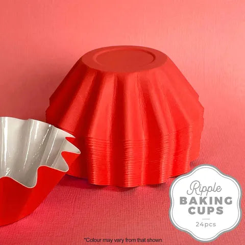 RIPPLE BAKING CUP | RED | 24 PACK