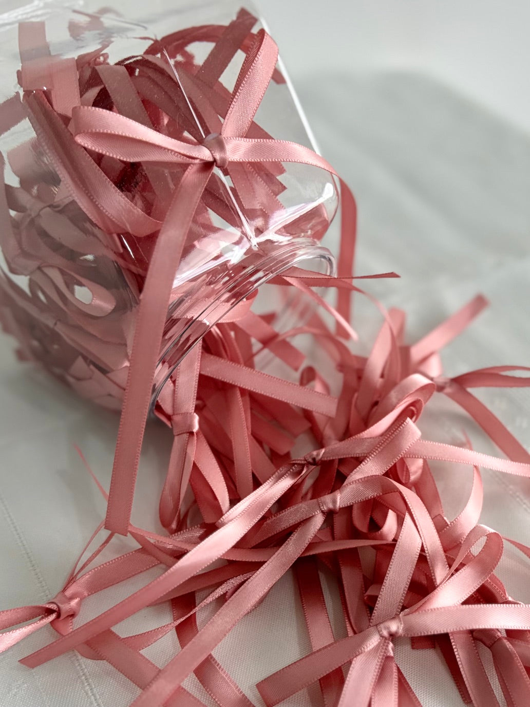 Blush pink vintage long ribbons