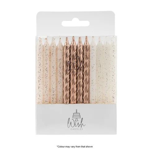 SPIRAL MIX | ROSE GOLD | 24 CANDLES