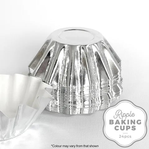 RIPPLE BAKING CUP | SILVER | 24 PACK