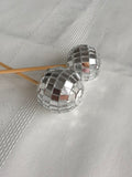 Small Disco Deco Foam Balls silver