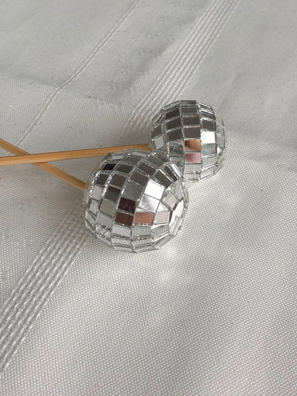Small Disco Deco Foam Balls silver
