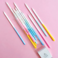 TALL PASTEL GLITTER CANDLES | 12 CANDLES | WISH