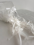 White vintage long ribbons