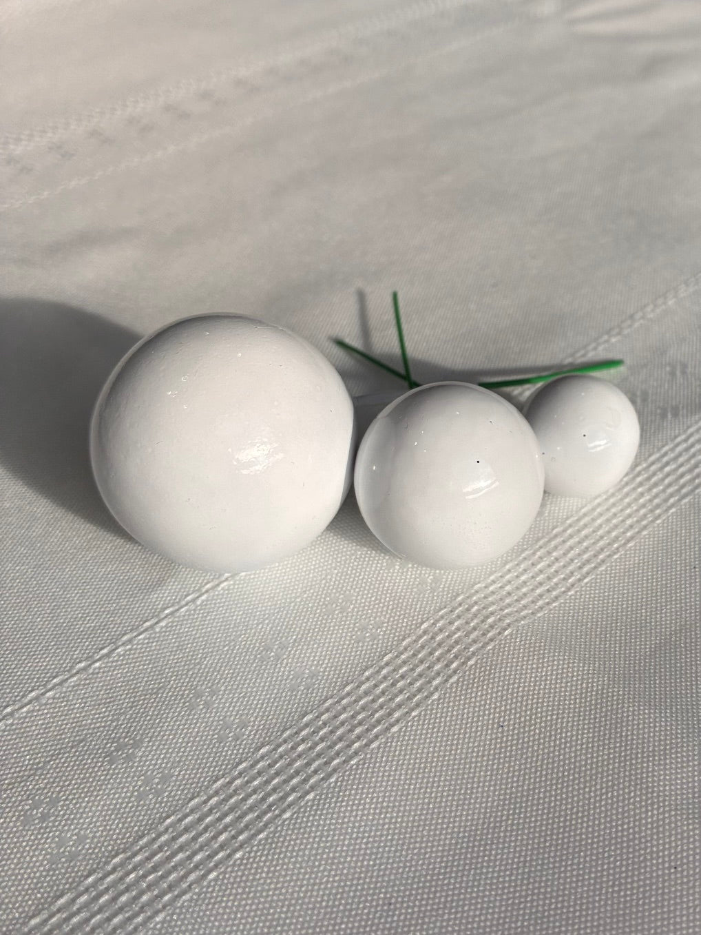 White Deco Balls Each