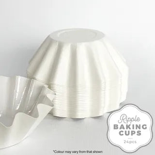 RIPPLE BAKING CUP | WHITE | 24 PACK